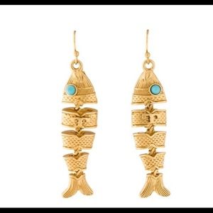 Tory Burch fish set earrings and ring bundle